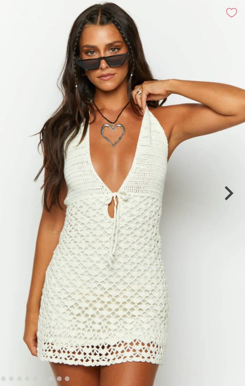 Beginning boutique crochet mini dress - size 6